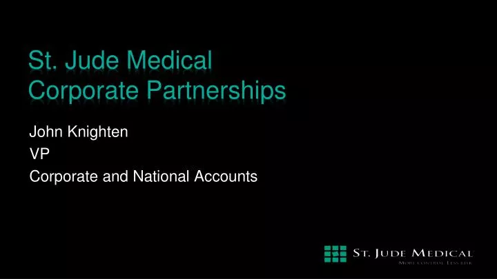 st jude medical corporate partnerships