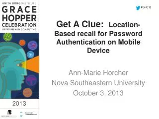 Get A Clue: Location-Based recall for Password Authentication on Mobile Device