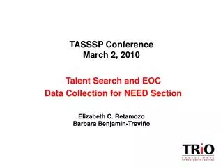 TASSSP Conference March 2, 2010