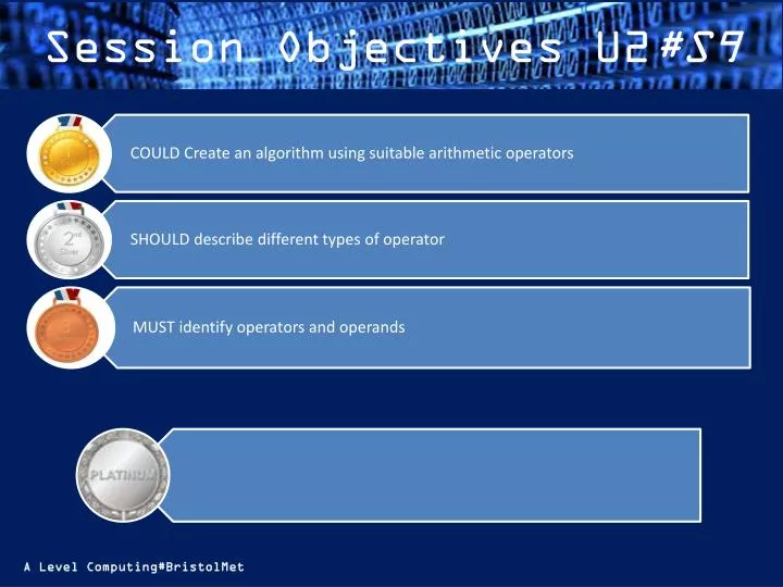 session objectives u2 s9