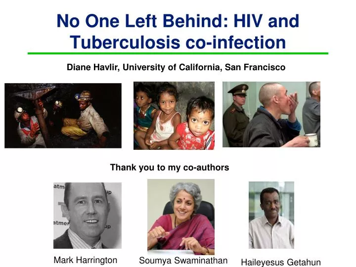 no one left behind hiv and tuberculosis co infection