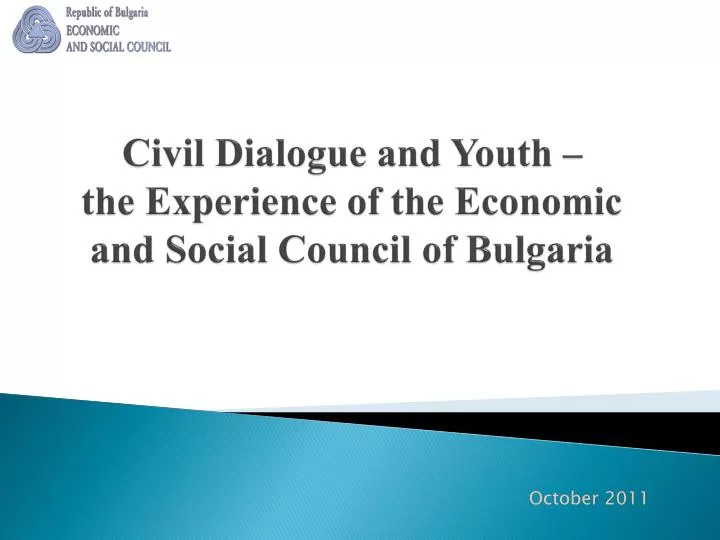 civil dialogue and youth the experience of the economic and social council of bulgaria