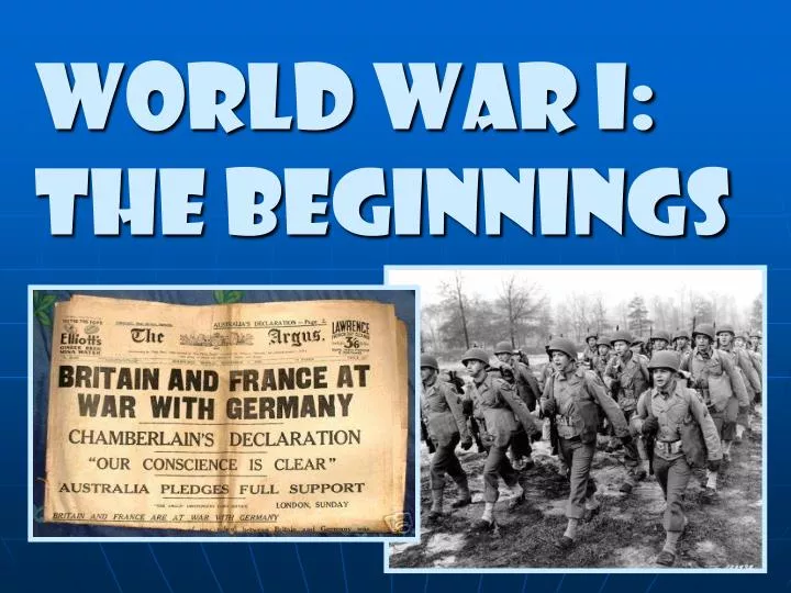 world war i the beginnings