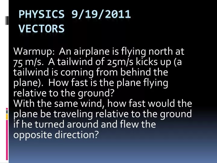 physics 9 19 2011 vectors