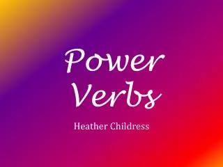 Power Verbs