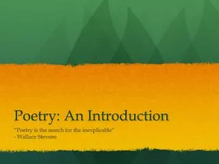 poetry an introduction