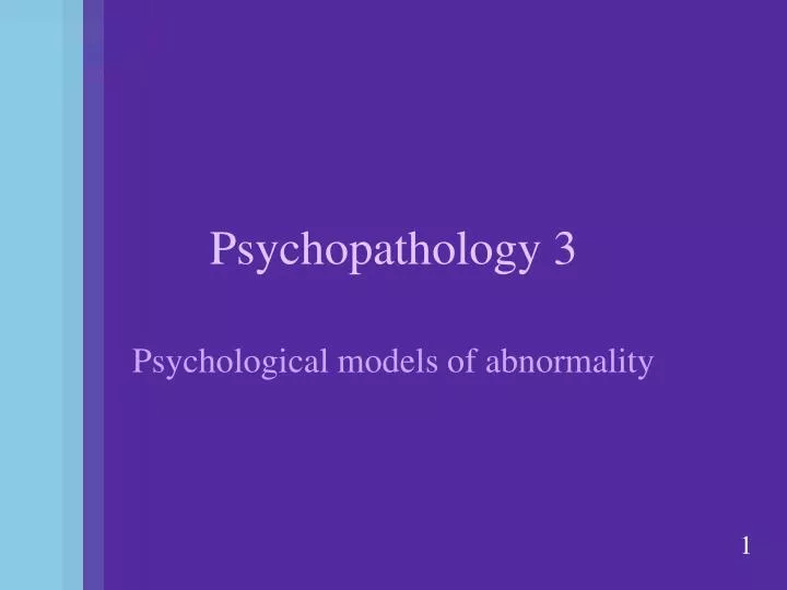 psychopathology 3