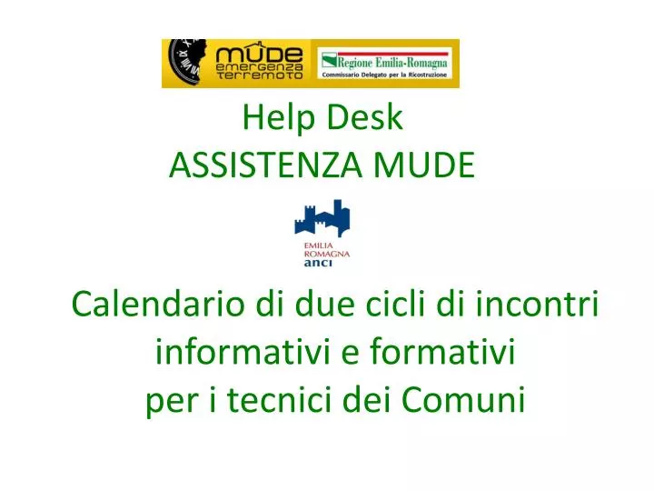 help desk assistenza mude