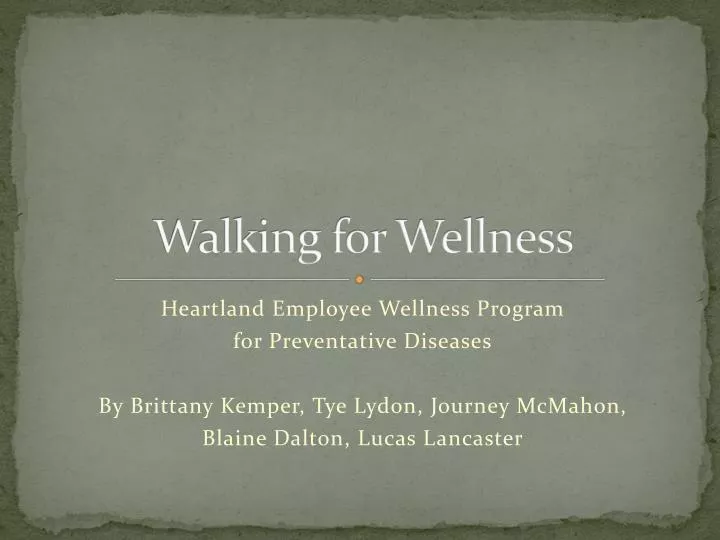 walking for wellness