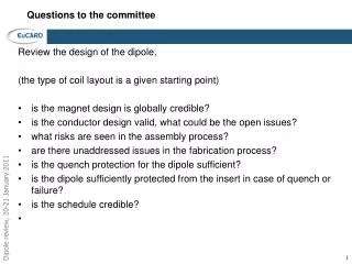 questions to the committee