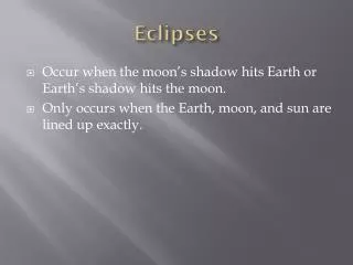 Eclipses