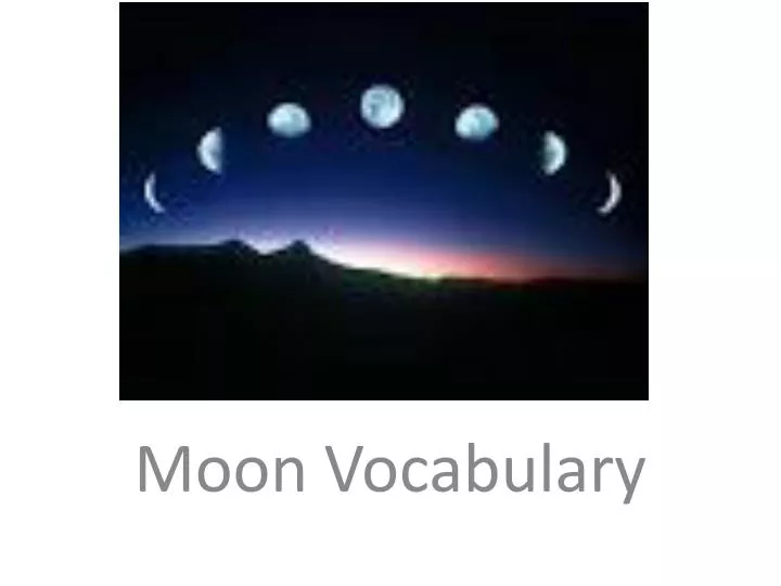 moon vocabulary