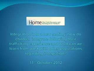 Integration in a time limited space for asylum seeking young people. Ravi KS Kohli