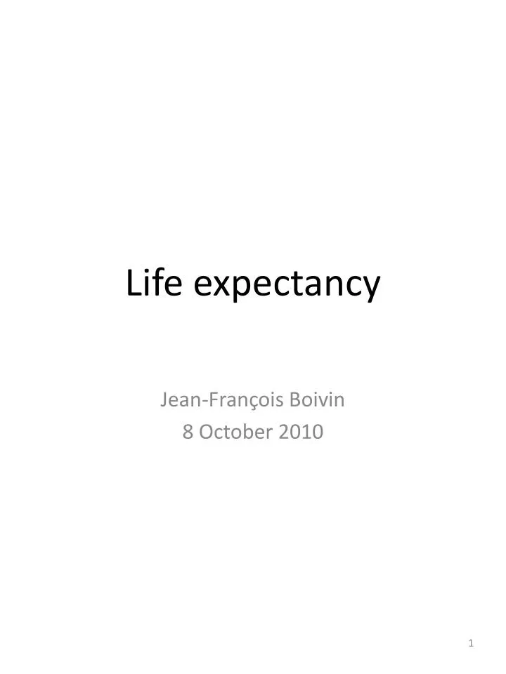 life expectancy