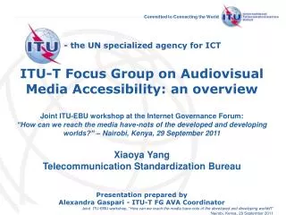 - the UN specialized agency for ICT