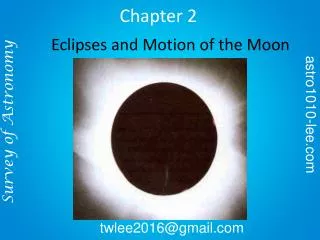 Eclipses and Motion of the Moon