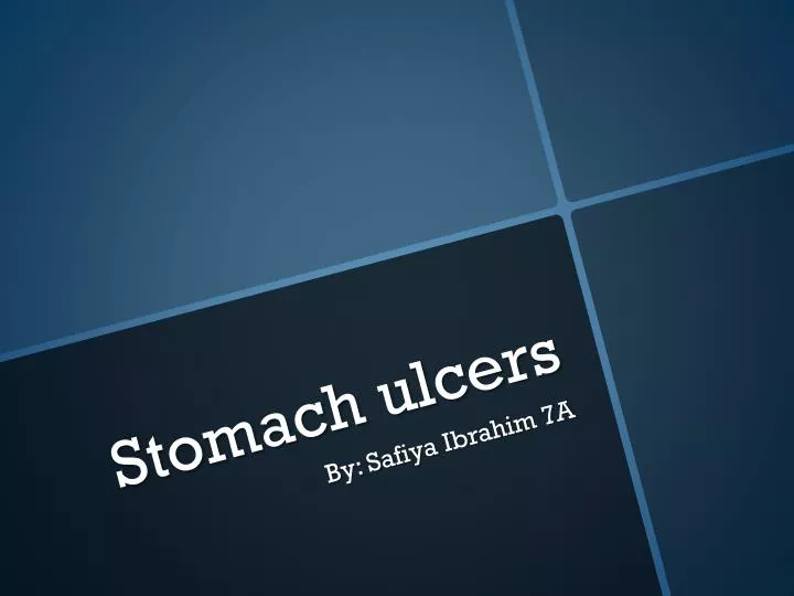 stomach ulcers