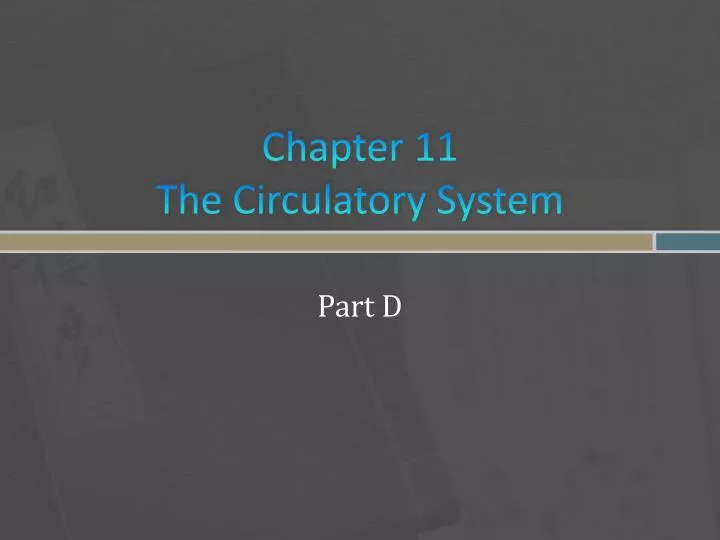 chapter 11 the circulatory system