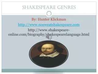 Shakespeare Genres
