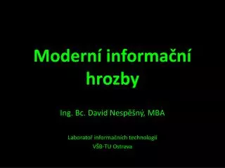 Moderní informační hrozby