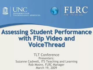 Assessing Student Performance with Flip Video and VoiceThread