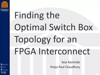 Finding the Optimal Switch Box Topology for an FPGA Interconnect
