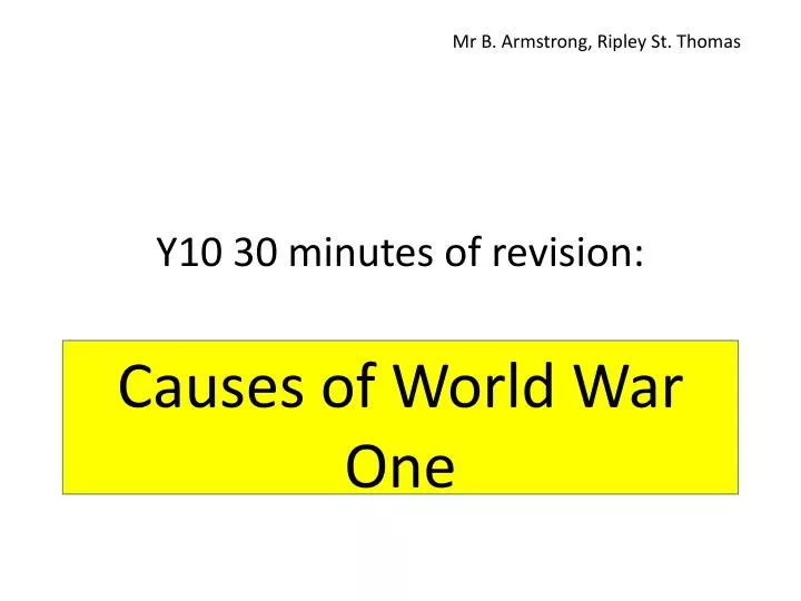 y10 30 minutes of revision