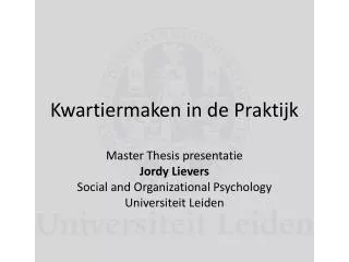 kwartiermaken in de praktijk