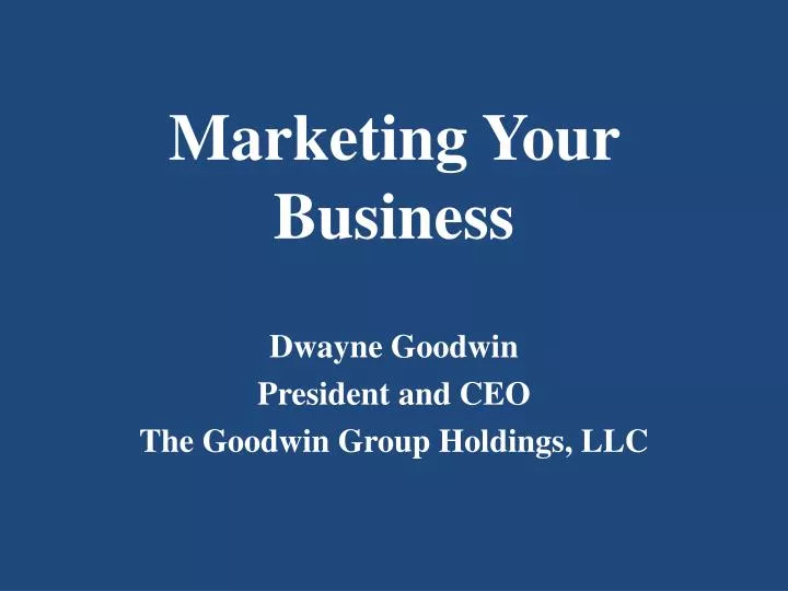 marketing your business