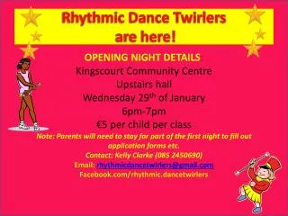 Rhythmic Dance Twirlers are here!