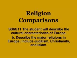 religion comparisons