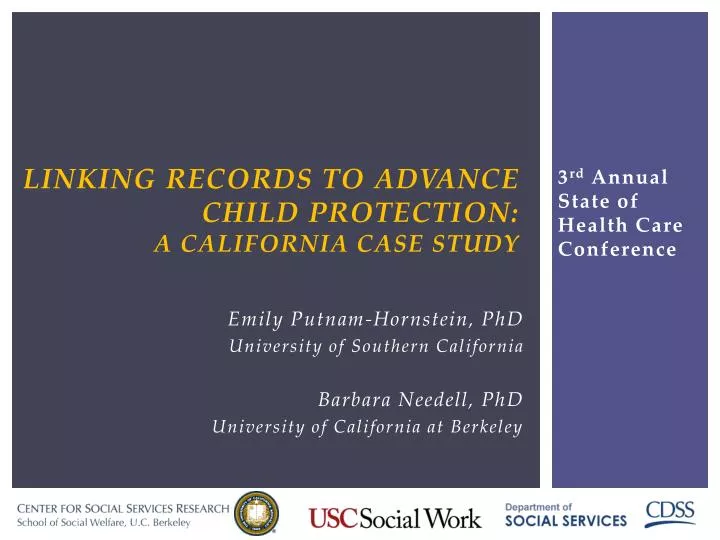 linking records to advance child protection a california case study