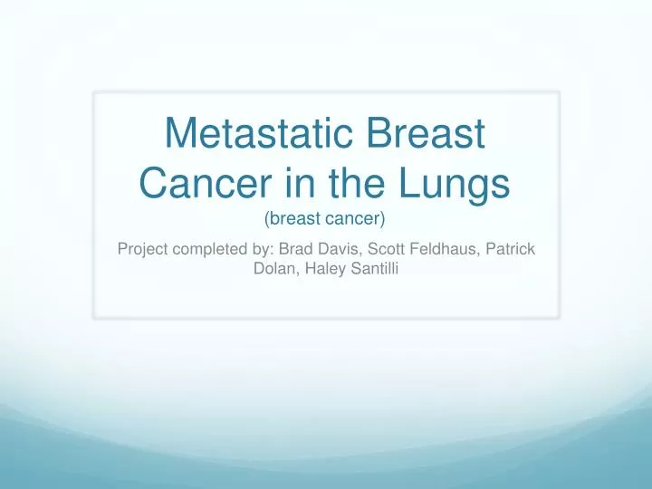 metastatic breast cancer in the lungs breast cancer