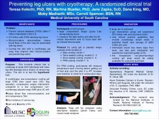Preventing leg ulcers with cryotherapy : A randomized clinical trial