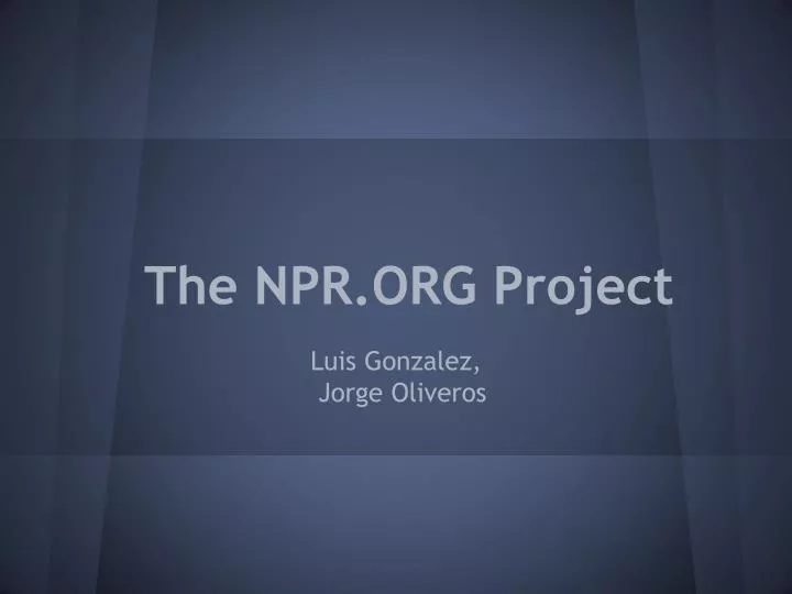the npr org project