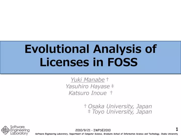 evolutional analysis of licenses in foss