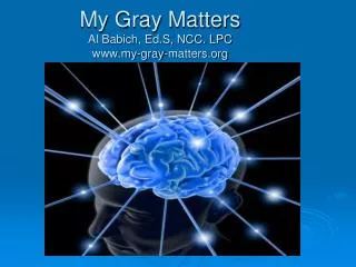 My Gray Matters Al Babich, Ed.S, NCC. LPC my-gray-matters