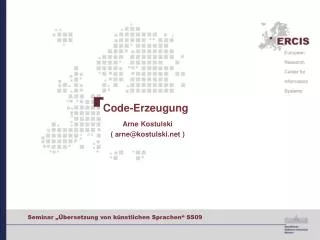 code erzeugung
