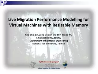 Live Migration Performance Modelling for Virtual Machines with Resizable Memory