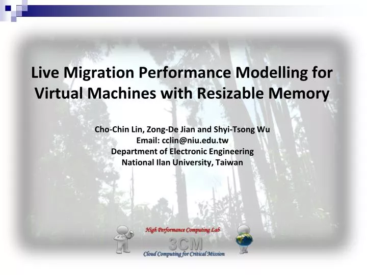 live migration performance modelling for virtual machines with resizable memory