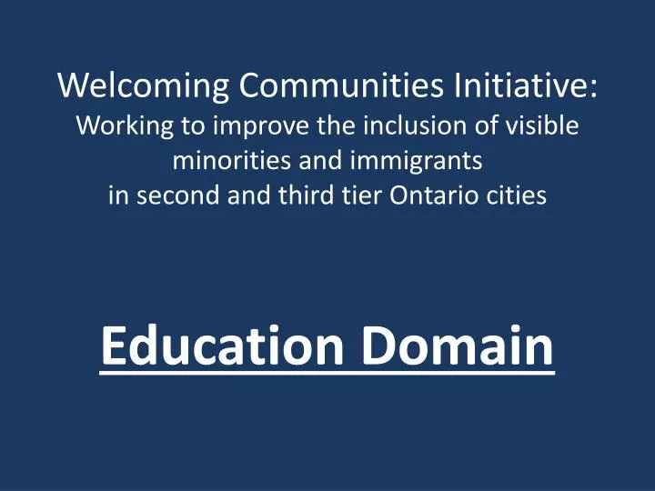 education domain