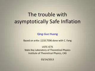 The trouble with asymptotically Safe Inflation