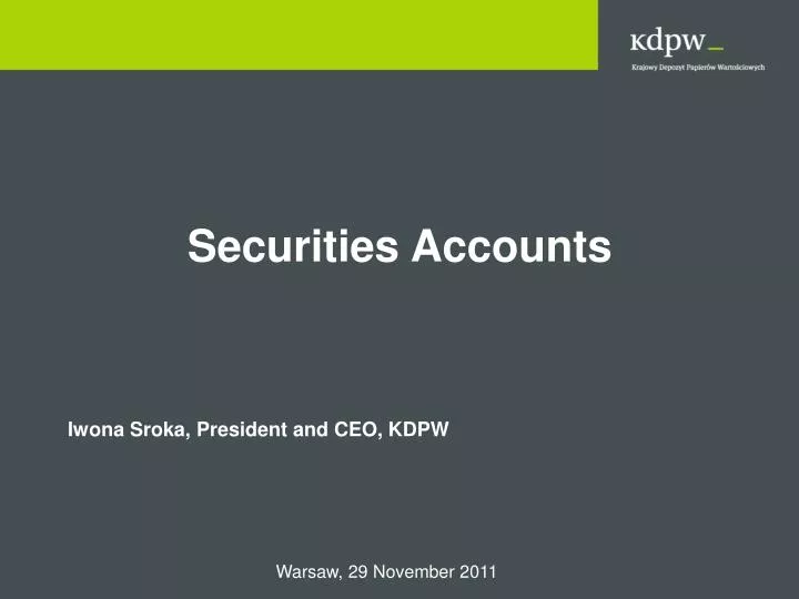 securities accounts
