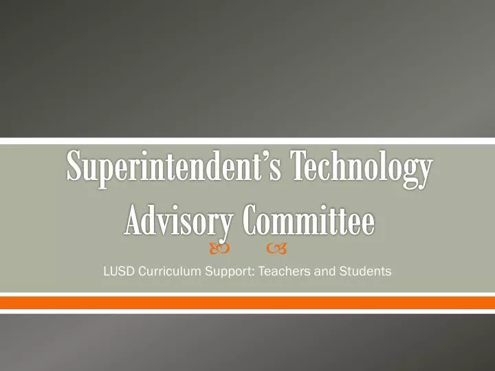 superintendent s technology advisory committee