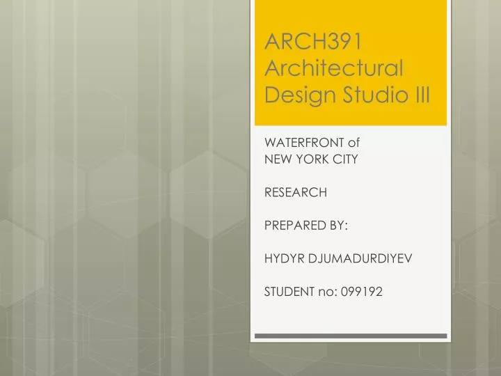 arch391 architectural design studio iii