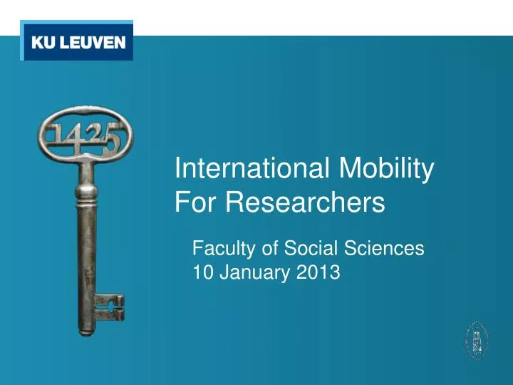 international m obility for r esearchers