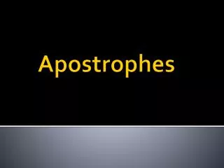 apostrophes