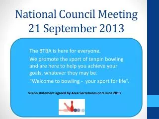 National Council Meeting 21 September 2013