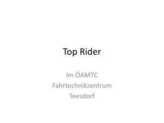 top rider