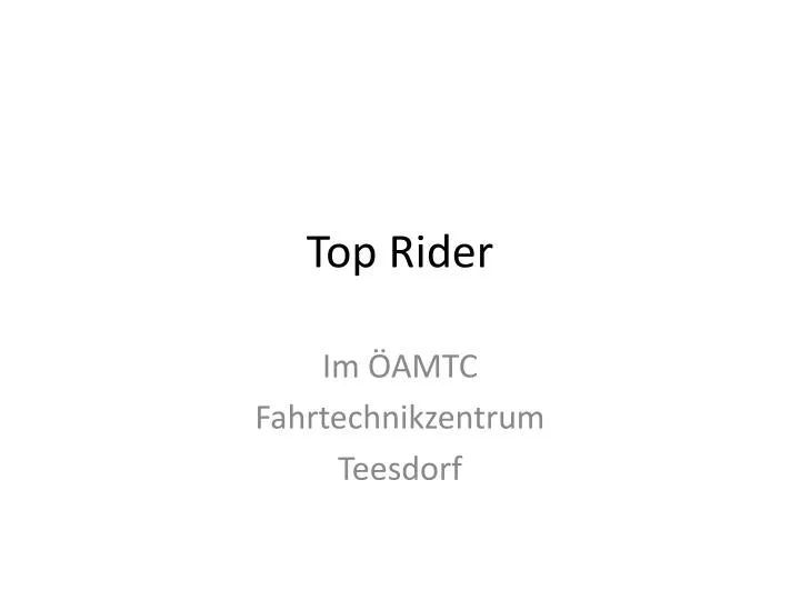 top rider